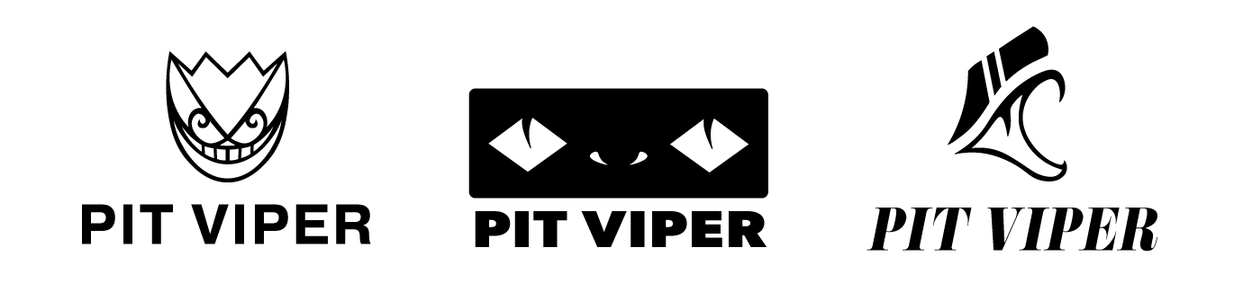 3 options of the pit viper logo